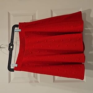 Disney LC Lauren Conrad Red Mickey Mouse Textured Quilted Mini Skirt Size M